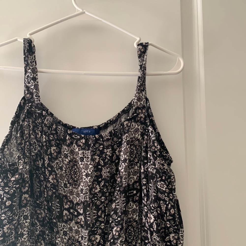 Black & White Patterned Romper (with pockets!)